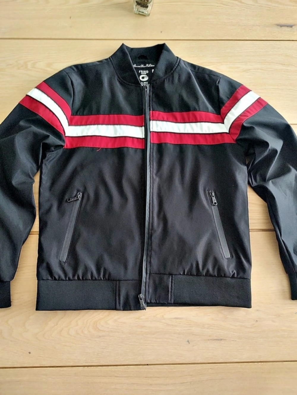 Fried Denim Fried G NYC jacket Color Block Bomber Jacket Size Medium